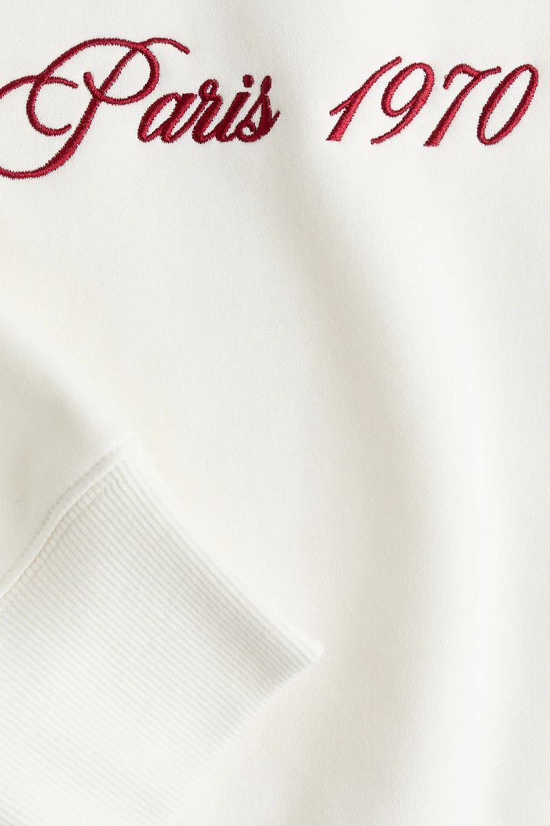 Sweatshirt with Text Motif