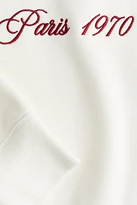 Sweatshirt with Text Motif