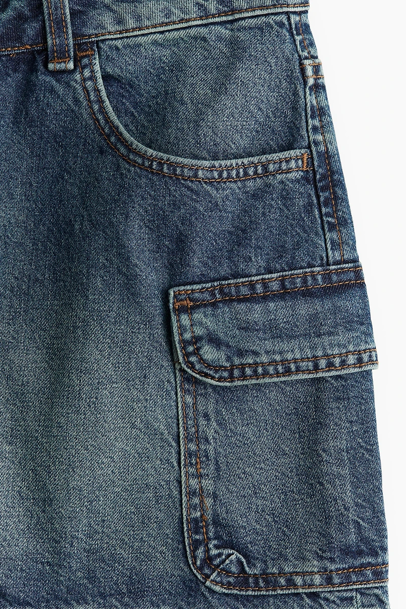 Minijupe cargo en denim