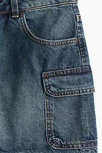 Minijupe cargo en denim