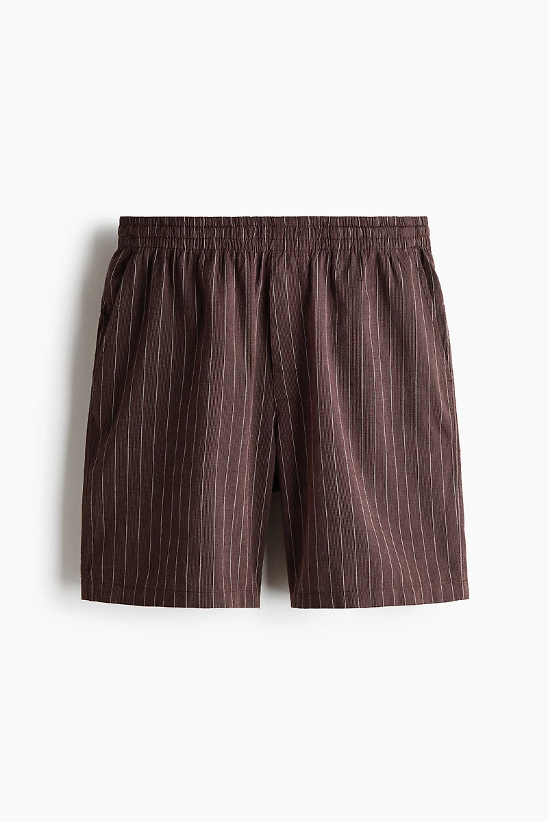 Ensemble chemise et short en lin mélangé