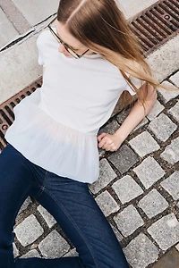 Haut à bord bouffant