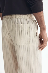 Relaxed-Fit Linen-Blend Pants