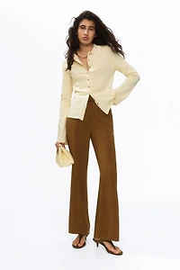 Wide-cut Pull-on Pants