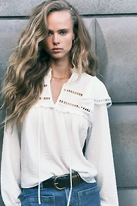 Blouse en jersey texturé