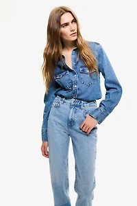 Mom Slim-Fit High-Waist Ankle Jeans