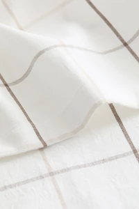 Nappe à motif en lin mélangé