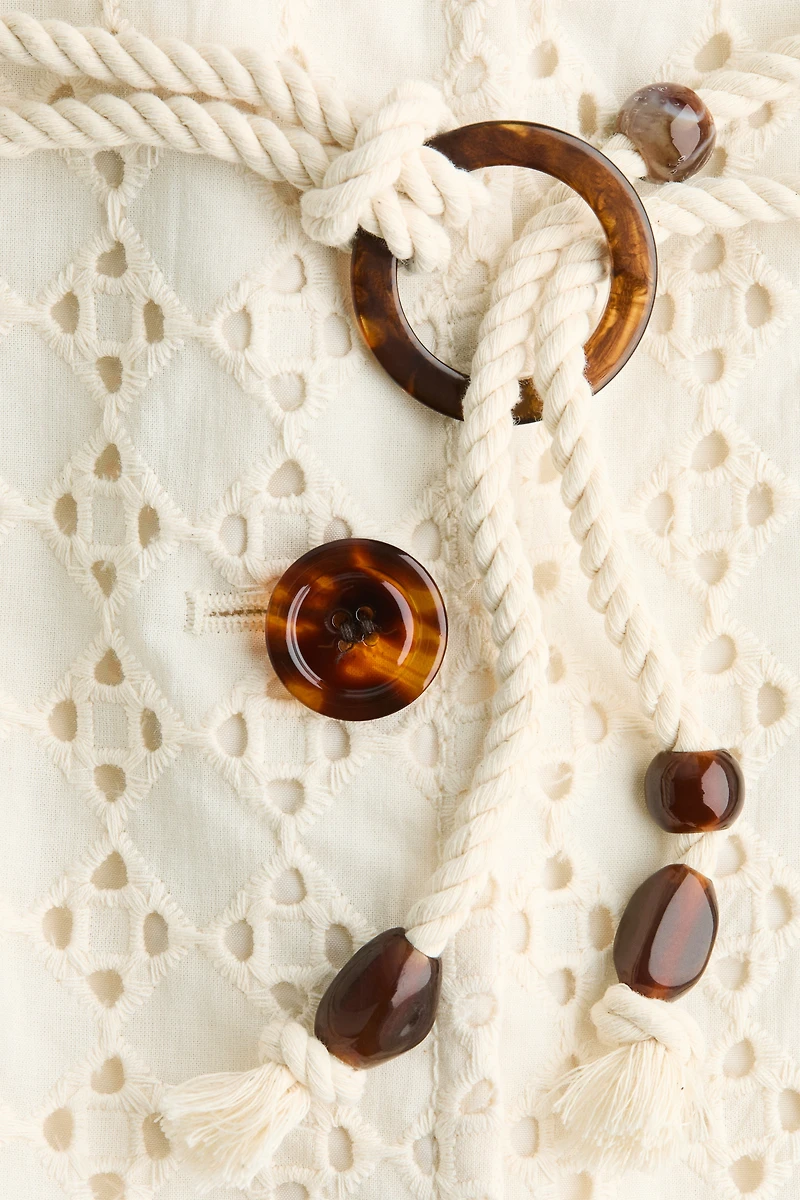 Eyelet-Embroidered Cotton Blazer