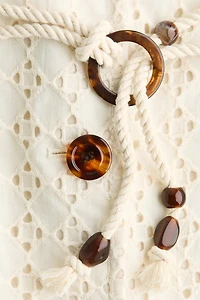 Eyelet-Embroidered Cotton Blazer