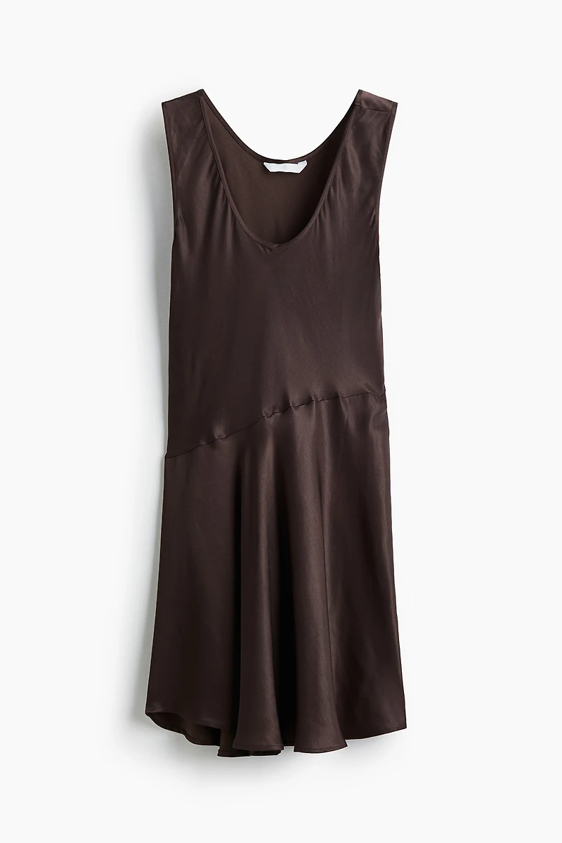 Flared satin dress