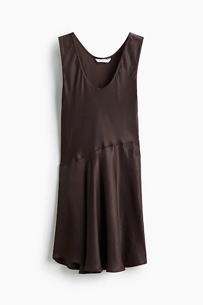 Flared Satin Dress