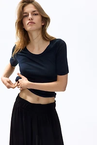 Scoop-Neck Pima Cotton T-Shirt