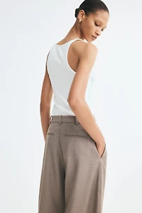 Pantalon en laine mélangée avec ouvertures