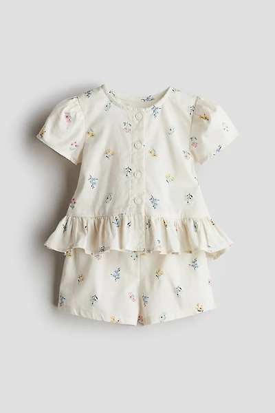 Ensemble 2 pièces avec blouse et short