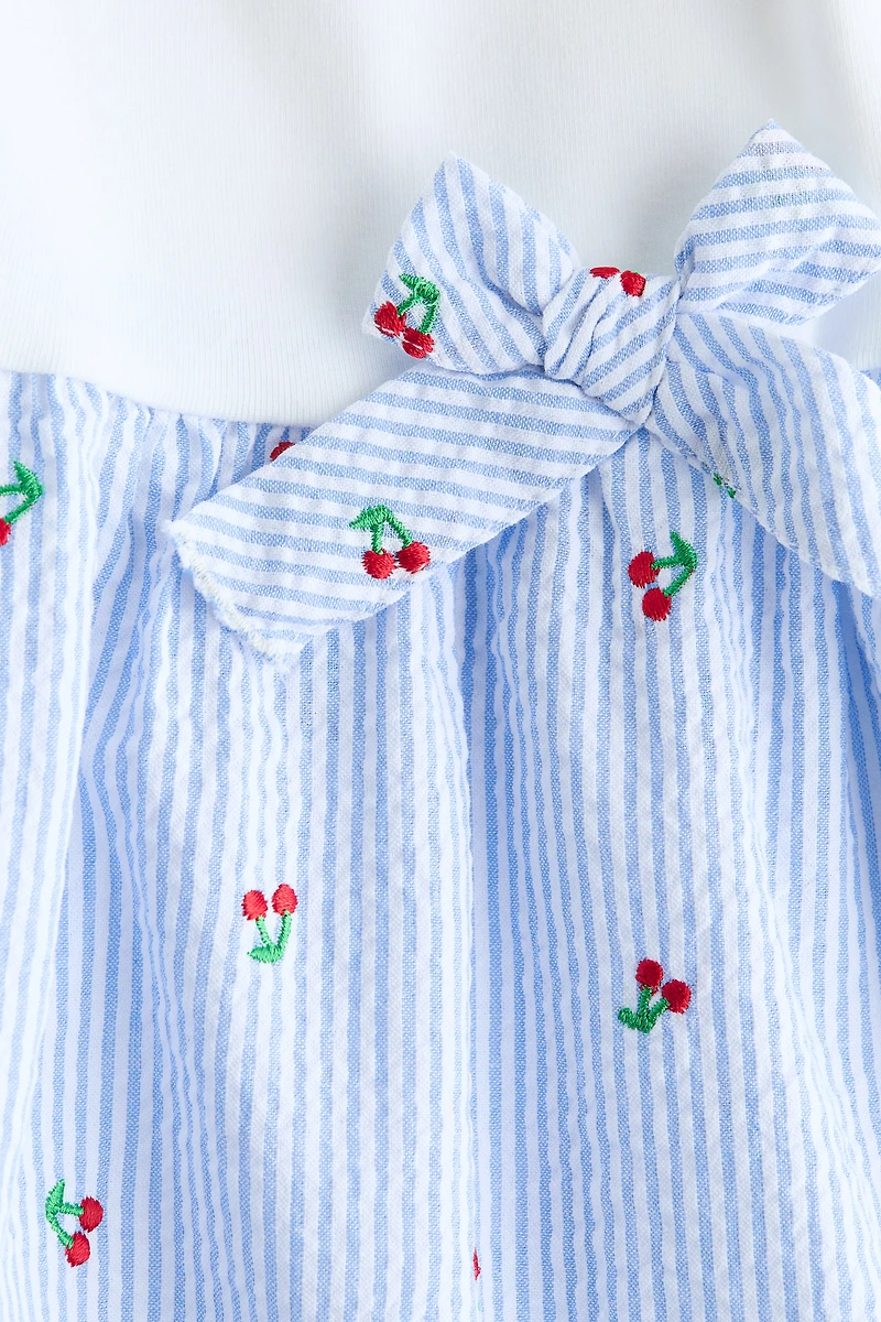 Seersucker-Skirt Dress