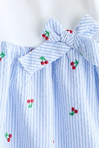 Seersucker-Skirt Dress