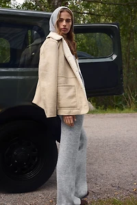 Pantalon en tricot côtelé