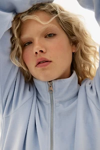 Velour Jacket with Zipper