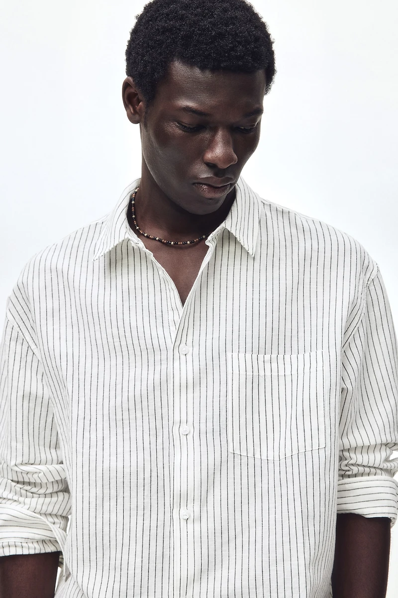 Relaxed-Fit Linen-Blend Shirt