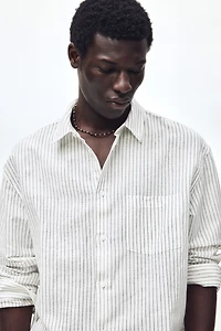 Relaxed-Fit Linen-Blend Shirt