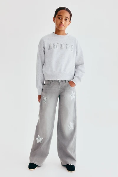 Wide-Leg Low Jeans