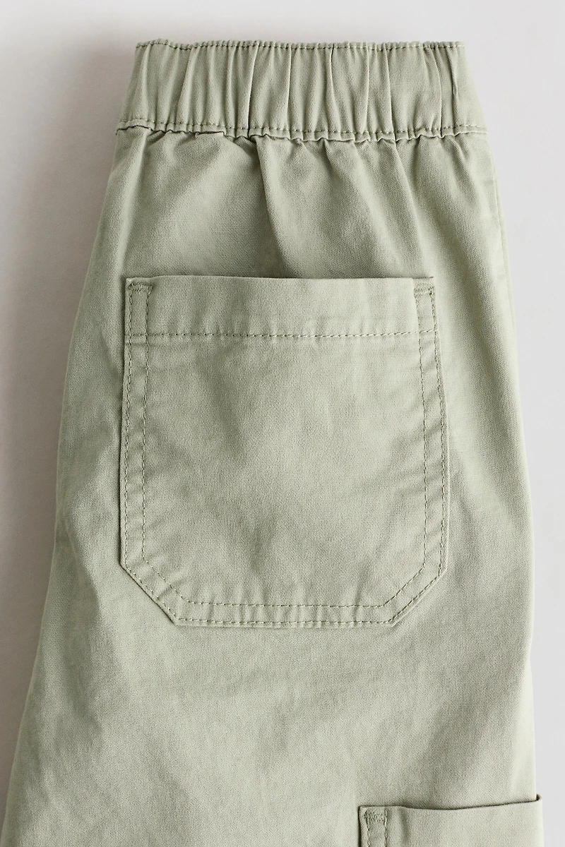 Cotton Twill Cargo Joggers