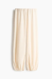 Crinkled Balloon-Leg Pants