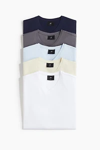 5-pack Slim Fit V-neck T-shirts