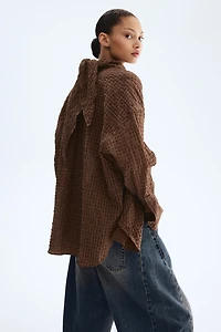 Seersucker shirt with scarf