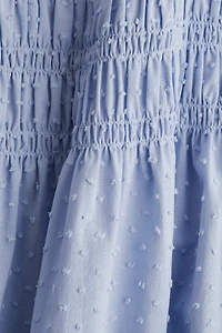 Smocked-Bodice Cotton Dress