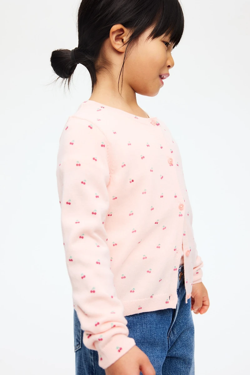 Chandail imprimé en tricot fin