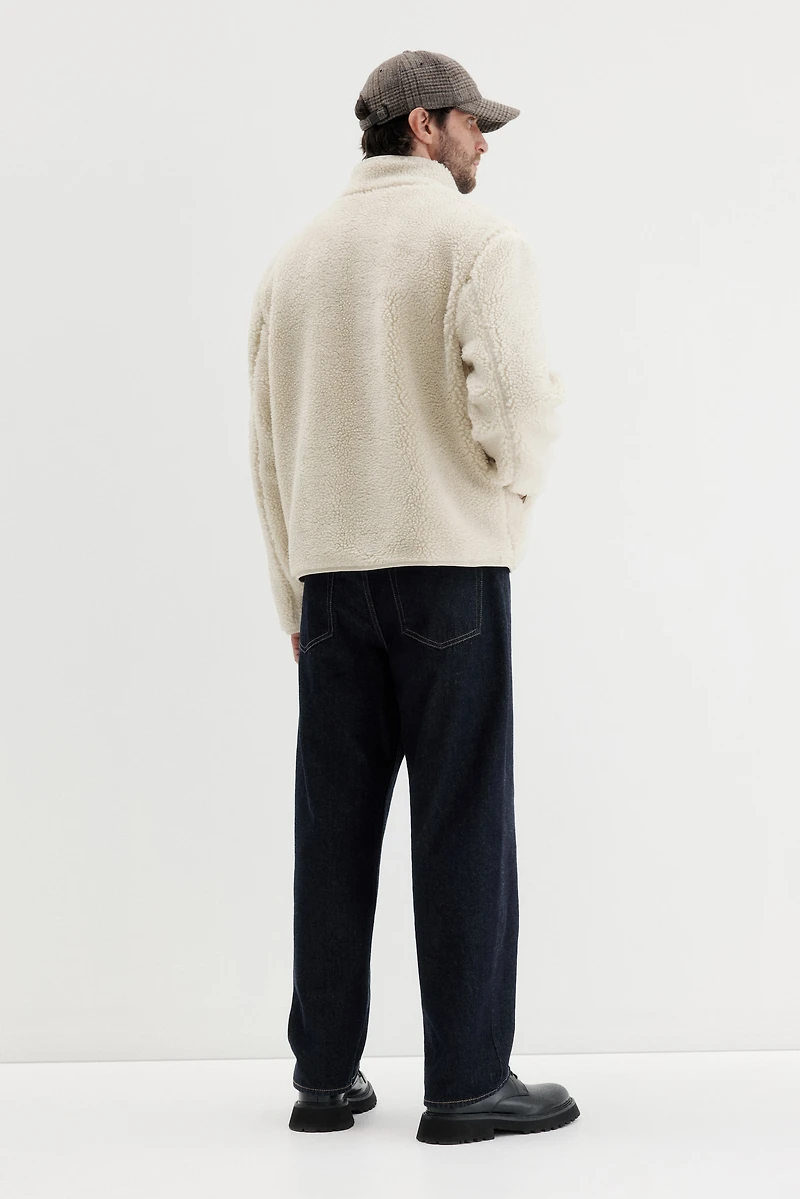 Regular-Fit Teddy Fleece Jacket