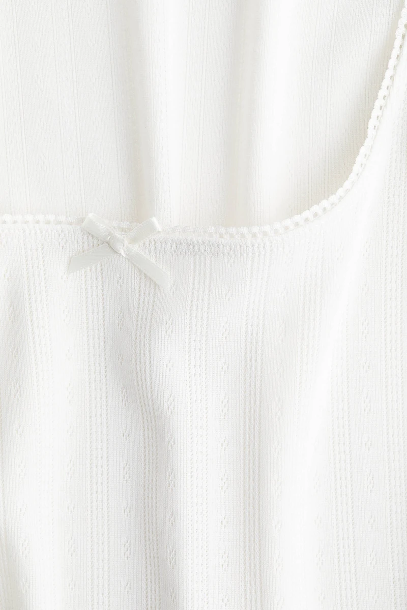 Pointelle Jersey Tank Top