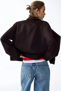 Veste à col en velours côtelé