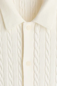 Chemise classique en tricot torsadé