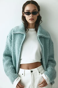 Cardigan with Zipper