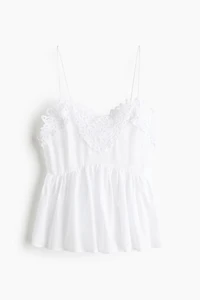 Lace-Trimmed Strappy Top
