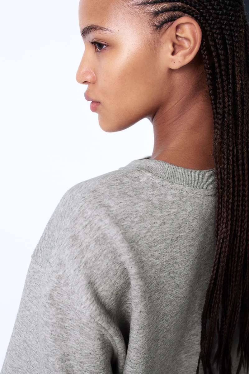 Oversized Motif-Front Sweatshirt