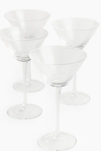 4-Pack Fluted Cocktail Glasses
