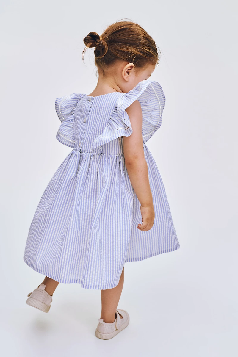 Robe volantée en coton