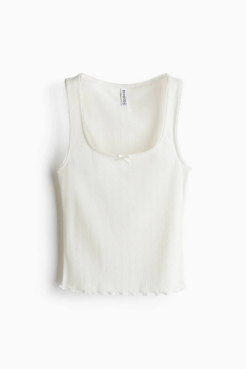 Pointelle Jersey Tank Top