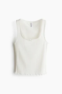 Pointelle Jersey Tank Top