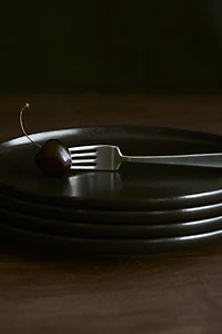 Lot de 2 grandes assiettes avec glaçure réactive