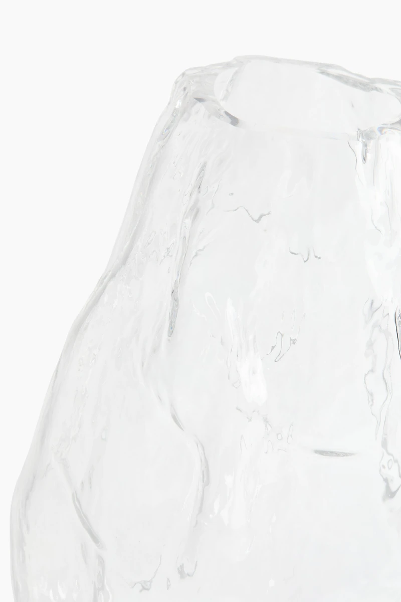 Extra-Large Textured Glass Vase