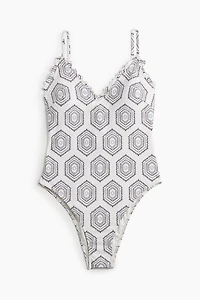 Ruffle-Trimmed Padded-Cup Swimsuit