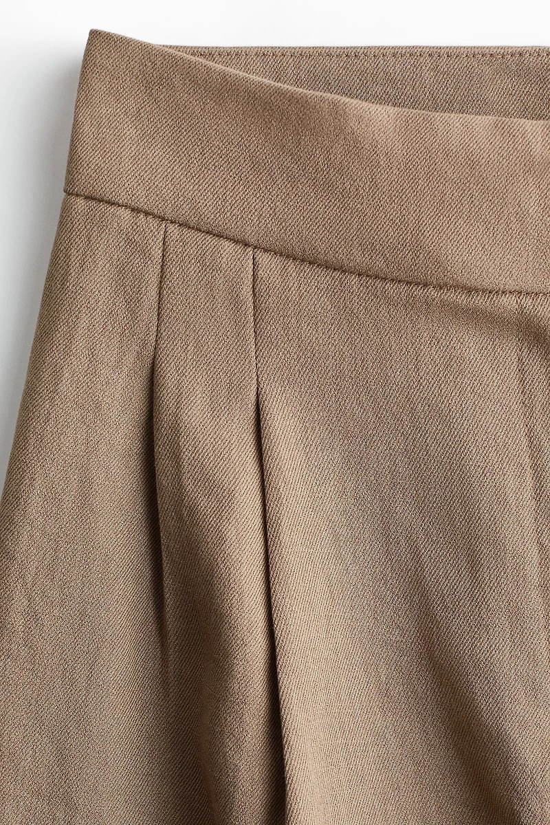 Balloon-Leg Twill Pants