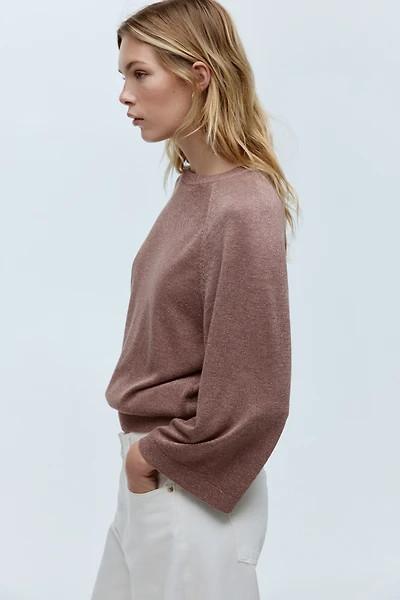 Haut scintillant en tricot fin