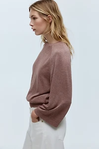 Haut scintillant en tricot fin