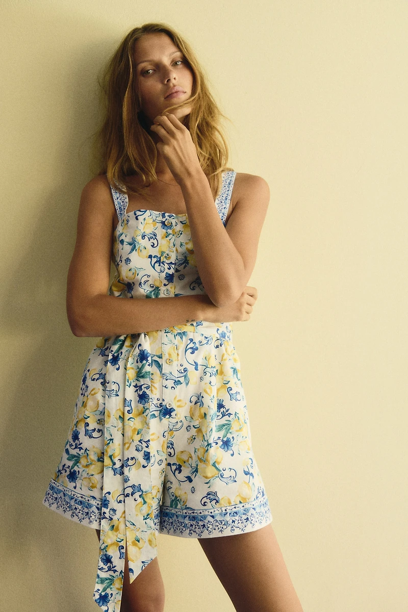 Cotton Poplin Romper