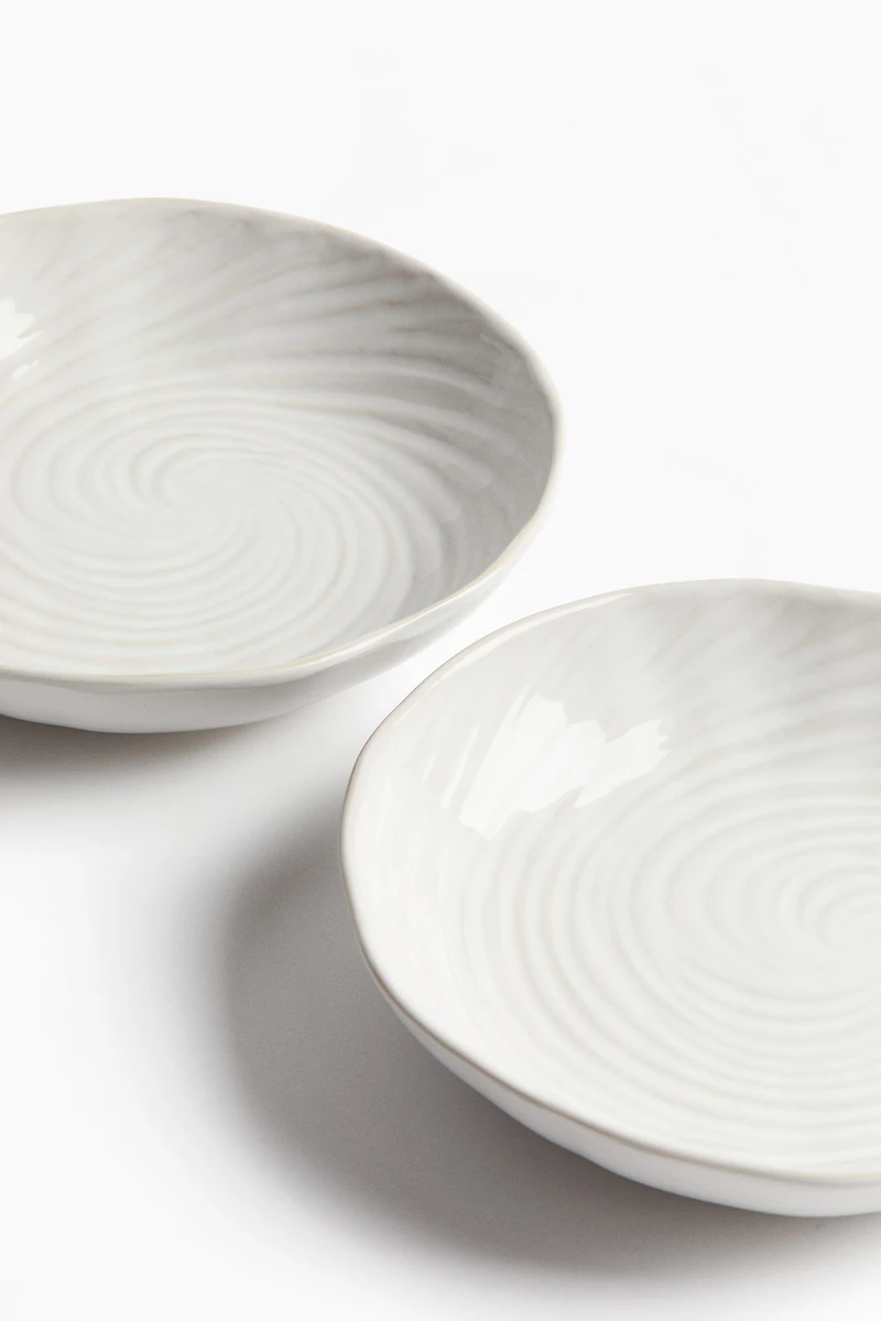 2-Pack Textured Stoneware Soup Bowls